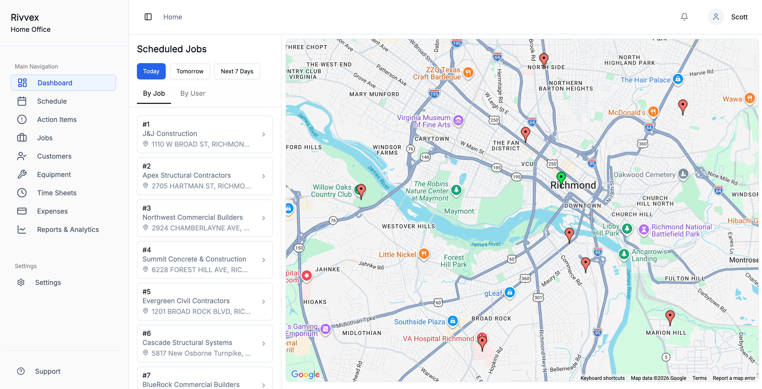 Rivvex dashboard preview